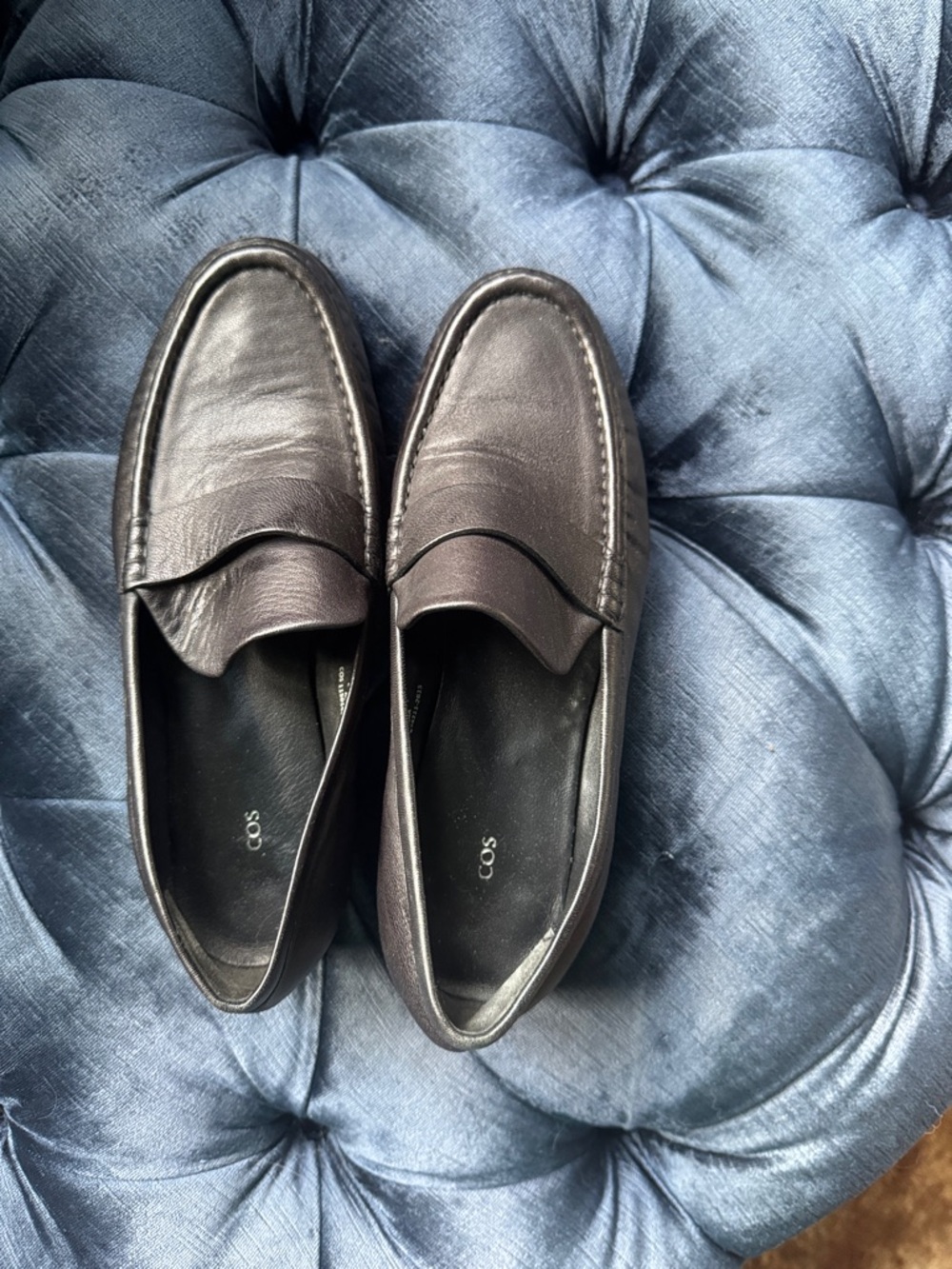COS Black Leather Penny Loafers